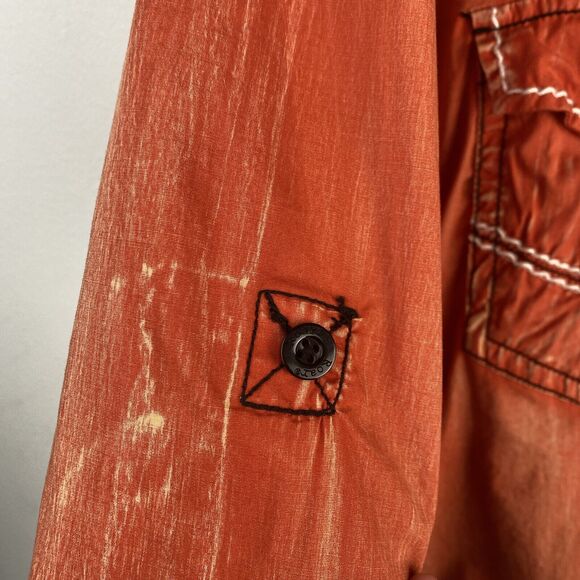 Roar‎ Shirt Orange Signature Edition Embroidered Long Sleeve Shirt Y2K Grunge XL - Picture 5 of 16